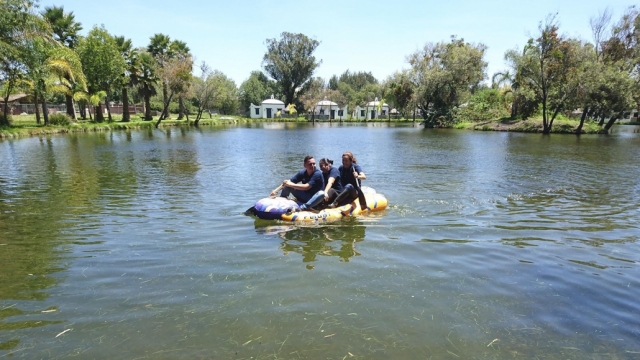 Paseo en el lago de la Hacienda